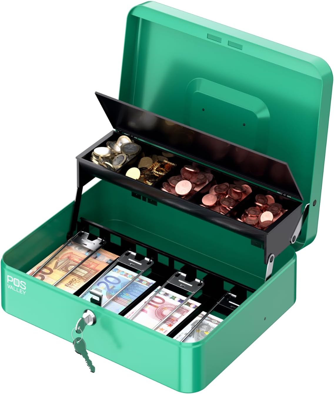 SPRINGOS Cassetta Portavalori Richiudibile Con Chiave Sparbox 15 X 8 X - Foto 2