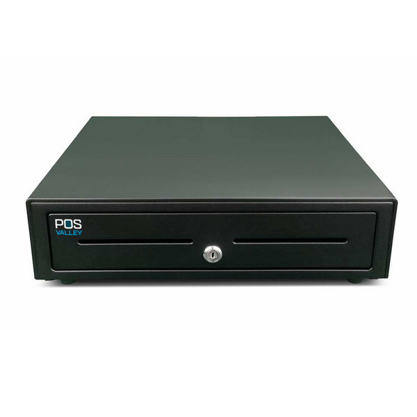 POS VALLEY Tiroir Caisse Monnaie Professionnelle Avec 4 Compartiments Billet / 8 Compartiments Monnaies (Euro), à ouverture automatique (via connexion RJ11/12 imprimante), Noir, 41x41cm POS VALLEY Tiroir Caisse Monnaie Professionnelle Avec 4 Compartiments Billet / 8 Compartiments Monnaies (Euro), à ouverture automatique (via connexion RJ11/12 imprimante), Noir, 41x41cm