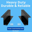 Cassetto per Registratore di Cassa POS VALLEY con staffe metalliche di montaggio sotto il bancone - Interno 4 Banconote / 8 Monete (Euro), 24V RJ11/12, 41x41x11cm, Nero