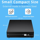 Cassetto Cassa Piccolo In Ferro Porta Banconote e Monete (euro) Apertura Automatica POS Stampante RJ, 33x38cm con Porta Tablet Universale 9-13'