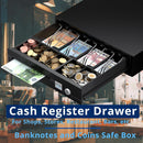 Cassetto Cassa Piccolo In Ferro Porta Banconote e Monete (euro) Apertura Automatica POS Stampante RJ, 33x38cm con Porta Tablet Universale 9-13'