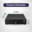 Cassetto Cassa Grande POSV-410 Manuale, 4 Banconote/8 Monete, Nero