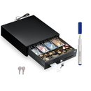 Kit Cassa POS VALLEY POSV-330: Cassetto Porta Soldi 33x33 cm + Penna Verifica Banconote Professionale