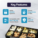 Interno Cassa con Coperchio e Serratura per Cassetto Contanti Flip-Top