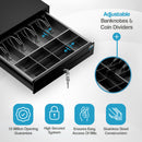 Cassetto Cassa Grande POSV-410 Manuale, 4 Banconote/8 Monete, Nero