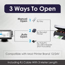 Cassetto Cassa Flip Top POSV-FT, 7 Banconote/8 Monete, Nero/Acciaio, RJ