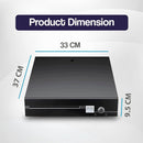 Cassetto Cassa Piccolo POSV-330E Manuale, 4 Banconote/5 Monete, Nero