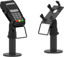 POS VALLEY Supporto Ergonomico per Terminale di Pagamento POS da Banco Universale - Stand POS Bancomat con Maniglia, Rotazione 180° Inclinazione 45°, Montaggio con Viti o Adesivo