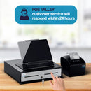 Cassetto Cassa Grande POSV-410 Manuale, 4 Banconote/8 Monete, Nero/Acciaio