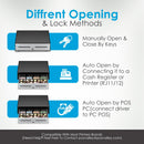 Cassetto Cassa Grande POSV-410, 4 Banconote/ 8 Monete, Nero/Acciaio, RJ