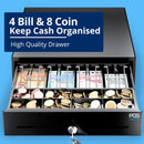 Cassetto Cassa Piccolo POSV-330, 4 Banconote/8 Monete, Nero, RJ, 33x33