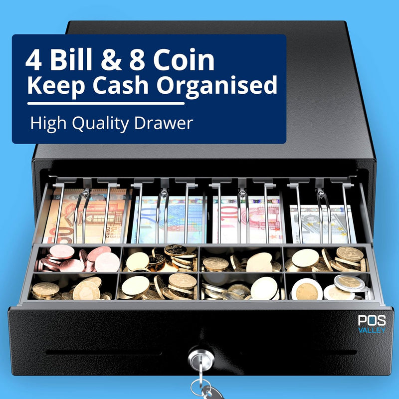 Vassoio Contanti 7 Scomparti - Cassetto Portamonete Con 4 Slot Banconote E 3 Monete - Foto 2