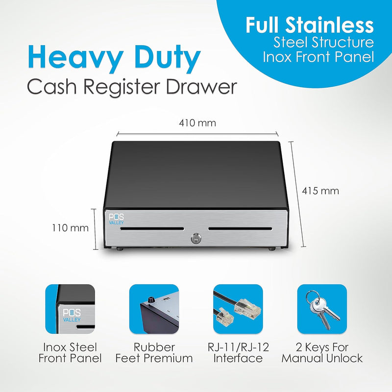 Cassetto Porta Contanti Per Registratore Di Cassa - 3 Scomparti Banconote E 3 Monete - Foto 2