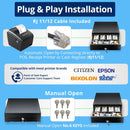 Cassetto Cassa Piccolo POSV-330, 4 Banconote/5 Monete, Nero, RJ, 33x33 - USA