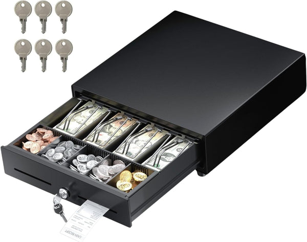 Cassetto Cassa Piccolo POSV-330, 4 Banconote/5 Monete, Nero, RJ, 33x33 - USA