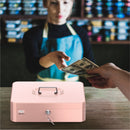 Cassetta Portavalori con Serratura a Chiave Portatile, Rosa