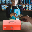 Cassetta Portavalori con Serratura a Chiave Portatile, Rosso