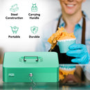 Cassetta Portavalori con Serratura a Chiave Portatile, Verde