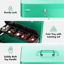 Cassetta Portavalori con Serratura a Chiave Portatile, Verde