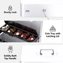 Cassetta Portavalori con Serratura a Chiave Portatile, Bianco