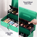 Cassetta Portavalori con Serratura a Chiave Portatile, Verde