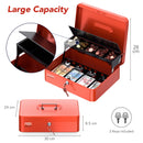 Cassetta Portavalori con Serratura a Chiave Portatile, Rosso