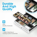 Cassetto Cassa Grande POSV-410, 4 Banconote/ 8 Monete, Bianco, RJ