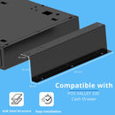 Cassetto per Registratore di Cassa POS VALLEY con staffe metalliche di montaggio sotto il bancone - Interno 4 Banconote / 8 Monete (Euro), 24V RJ11/12, 33x33 cm