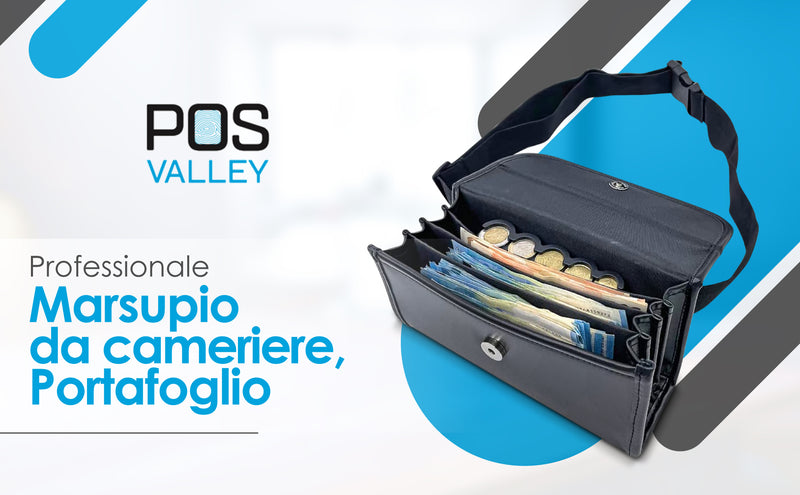 Tasca Porta-Accessori Per Camerieri - Portafoglio Practico In Similpelle, 14x21 Cm, Con Scomparti Multiuso - Foto 4