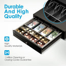 Cassetto Cassa Medio POSV-350, 4 Banconote/8 Monete, Nero RJ