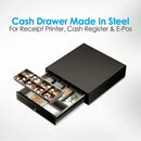 Cassetto Cassa Grande POSV-410, 4 Banconote/ 8 Monete, Nero, RJ