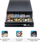 Cassetto Cassa Piccolo POSV-330E, 4 Banconote/5 Monete, Nero, RJ, 33x37