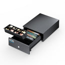 Cassetto Cassa Mini POSV-250 Mini, 4 Banconote/8 Monete, Nero, RJ