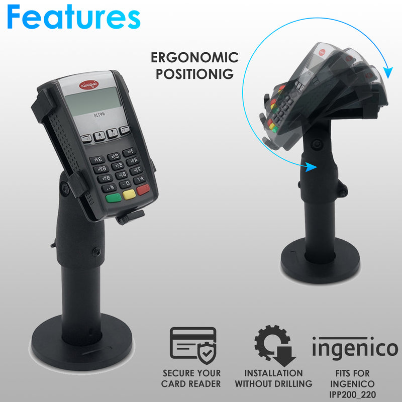 Support Métal Réglable Pour Terminal De Paiement (TPE) - Support Caisse Machine POS, Stable, Pour Boutique, Restaurant