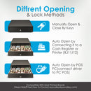 Cassetto Cassa Medio POSV-350, 4 Banconote/8 Monete, Nero RJ