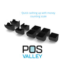 Coin tray for flip-top cash register drawers