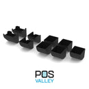 Coin tray for flip-top cash register drawers