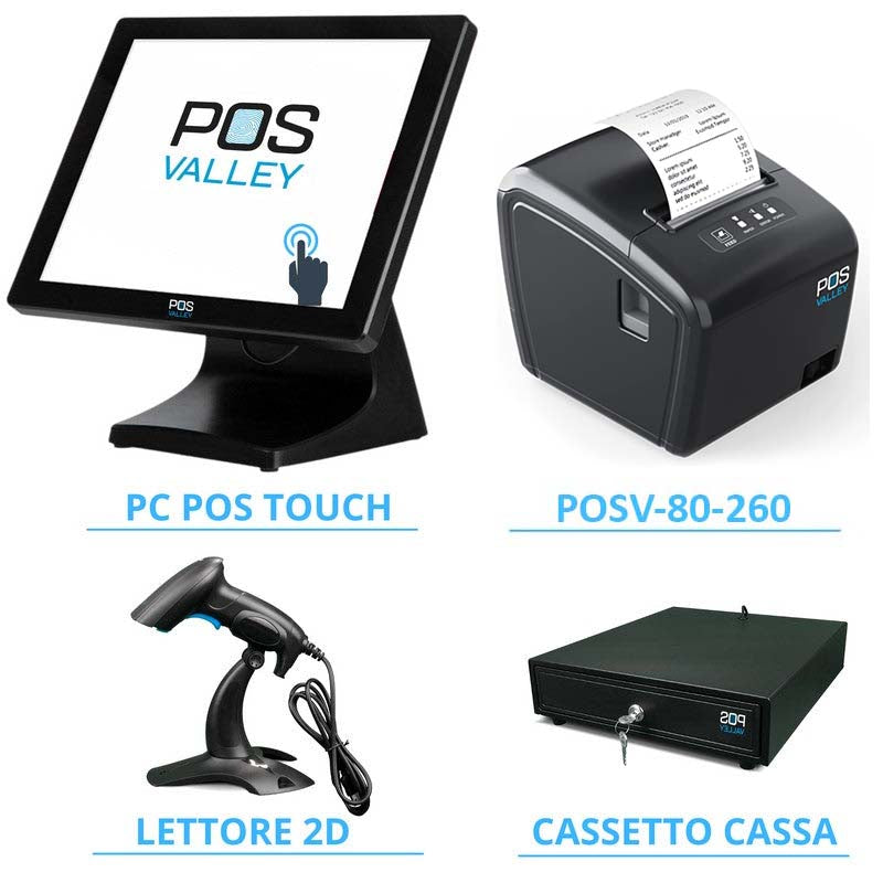 PC POS All in One Touchscreen + Sistema cassa