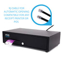 Cassetto Cassa Grande POSV-500, 7 Banconote/ 8 Monete, Nero, RJ